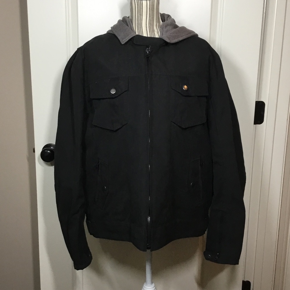 Fulmer Men’s Textile Convertible Riding Jacket, Black, 2XL